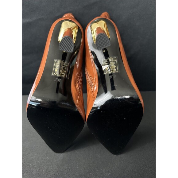 Azalea Wang "She's On Fire" Stiletto Booties In Caramel Womens 8.5 EUC  4" Heel - Picture 10 of 12
